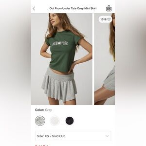 Urban Outfitters out from under cozy skater skirt NWT Sold Out